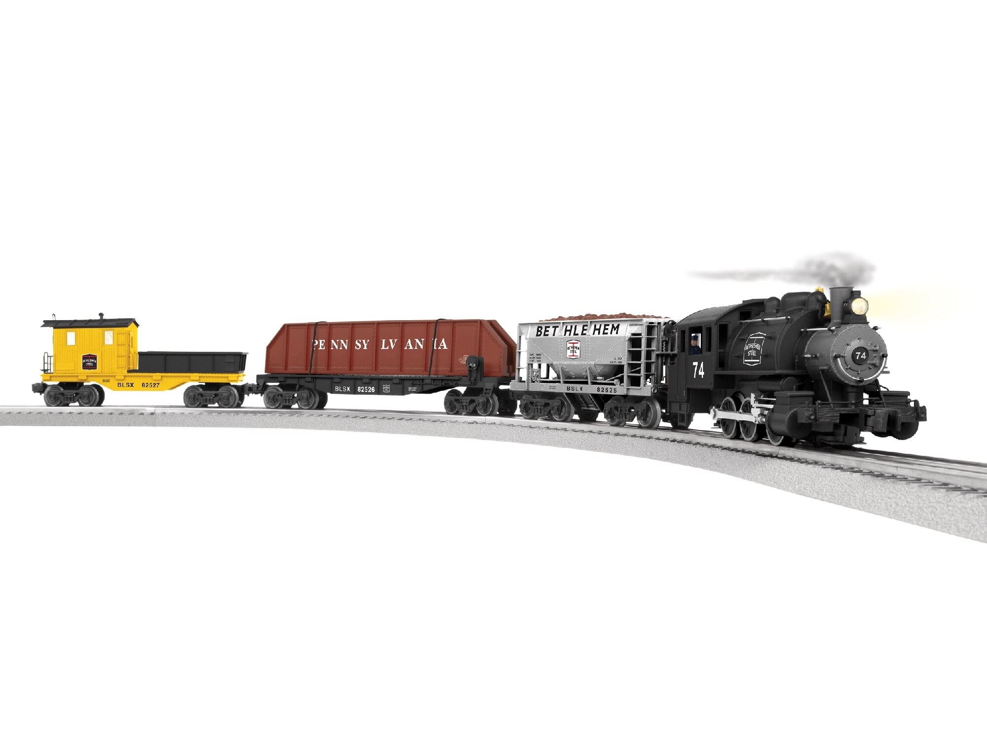 Steel shop train set